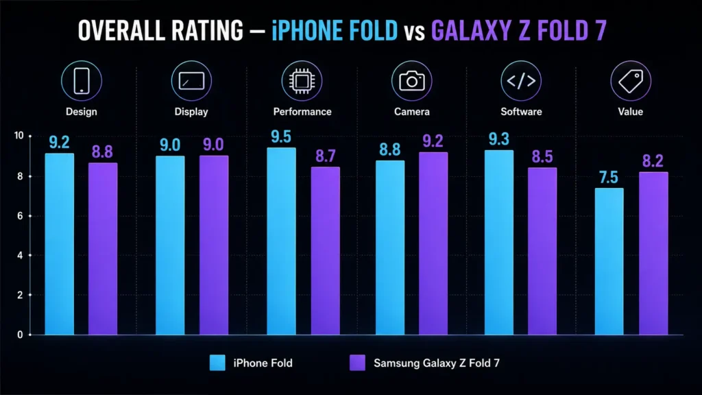 iPhone Fold vs Samsung Galaxy Z Fold 7