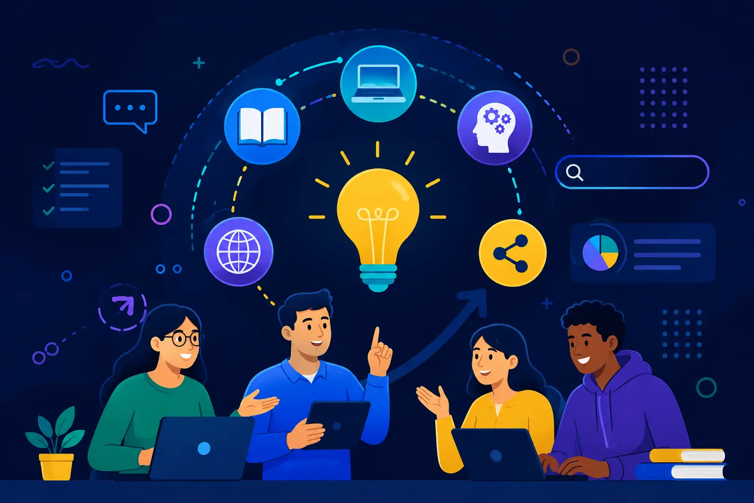 Collaborative idea-sharing in tech education
