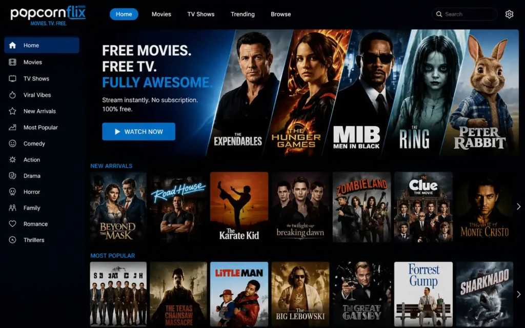 Popcornflix streaming