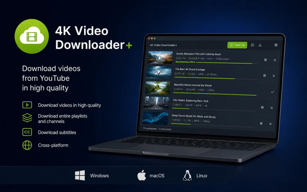 4K Video Downloader software interface