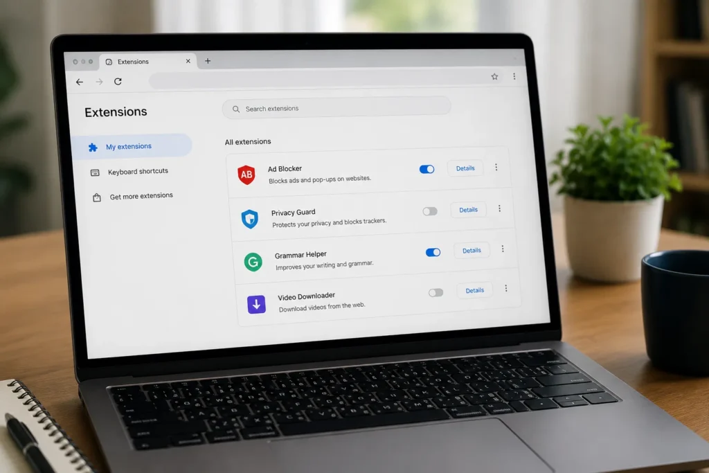 Disabling browser extensions