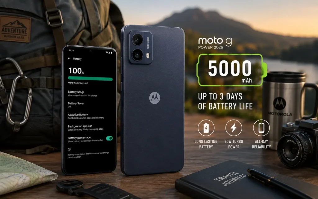 Moto G Power 2026 showcasing long battery life