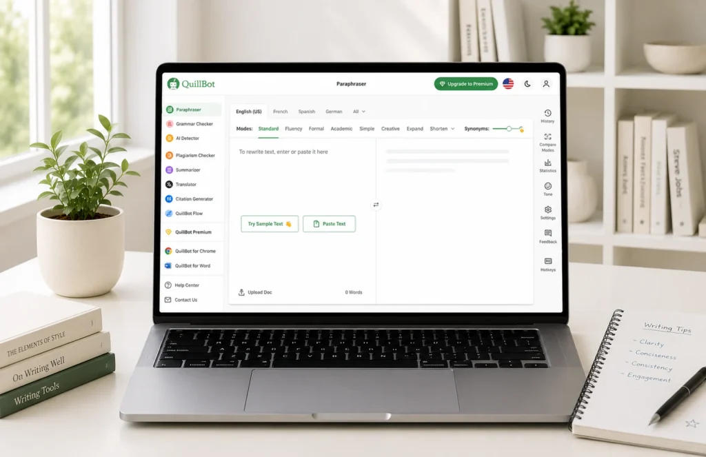 QuillBot Interface