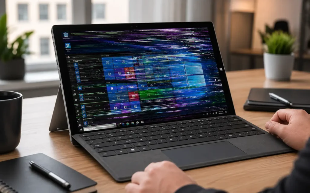 Surface Pro 4 with scrambled display