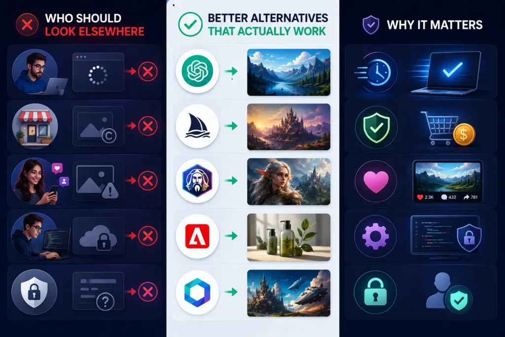 Who should look elsewhere vs better alternatives