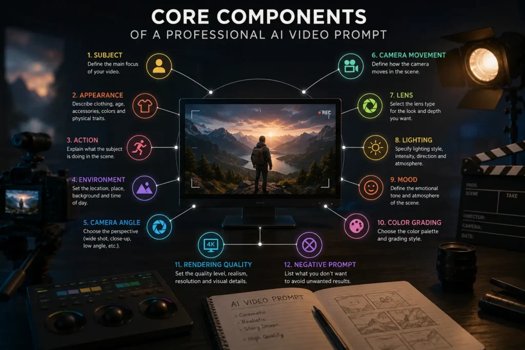 Core Components of a Professional AI Video Prompt