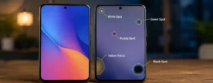 Smartphone showing different types of mobile screen spots